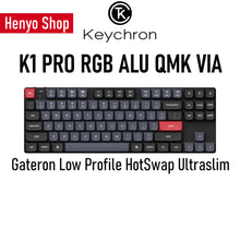Load image into Gallery viewer, Keychron K1 Pro RGB ALU Low Profile HotSwap QMK/VIA Wireless Mechanical Keyboard 87-keys 80% TKL ANSI Layout