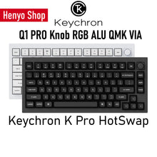 Load image into Gallery viewer, Keychron Q1 Pro Knob RGB HotSwap QMK/VIA ALU Wireless Mechanical Keyboard 82-keys 75% ANSI Layout