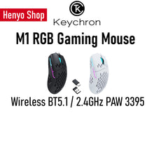 Load image into Gallery viewer, Keychron M1 Wireless Mouse RGB PixArt PAW 3395 Bluetooth 5.1 / 2.4 Ghz / Type-C Ambidextrous 7-buttons
