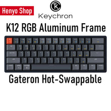 Load image into Gallery viewer, Keychron K12 RGB Aluminum Frame Gateron HotSwap Wireless Mechanical Keyboard 60% Layout 61-keys
