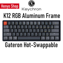 Load image into Gallery viewer, Keychron K12 RGB Aluminum Frame Gateron HotSwap Wireless Mechanical Keyboard 60% Layout 61-keys