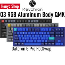Load image into Gallery viewer, Keychron Q3 QMK Custom Mechanical Keyboard RGB HotSwap Aluminum 87-keys 80% TKL ANSI Layout