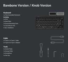 Load image into Gallery viewer, Keychron V1 Knob RGB QMK Mechanical Keyboard HotSwap 81-keys 75% ANSI Layout