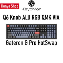 Load image into Gallery viewer, Keychron Q6 Aluminum Mechanical Keyboard Knob RGB QMK HotSwap 108-keys 104% ANSI Layout