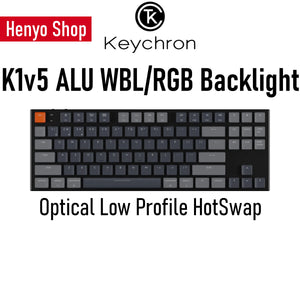 Keychron K1v5 Wireless Aluminum Low-Profile Mechanical Keyboard RGB HotSwap 87-keys TKL Layout