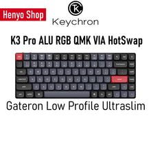 Load image into Gallery viewer, Keychron K3 Pro QMK VIA RGB ALU Low Profile Ultraslim Wireless Mechanical Keyboard HotSwap 84-keys 75% ANSI Layout
