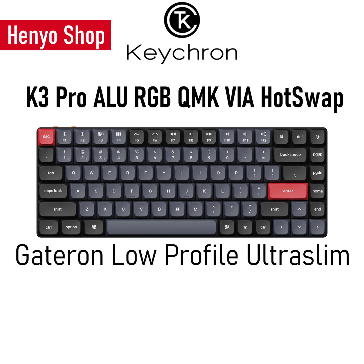 Keychron K3 Pro QMK VIA RGB ALU Low Profile Ultraslim Wireless 