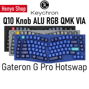 Keychron Q10 Aluminum Mechanical Keyboard Knob RGB QMK HotSwap 89-keys 75% Alice ANSI Layout