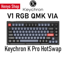 Load image into Gallery viewer, Keychron V1 Knob RGB QMK Mechanical Keyboard HotSwap 81-keys 75% ANSI Layout