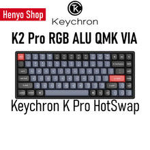 Load image into Gallery viewer, Keychron K2 Pro QMK VIA RGB ALU Wireless Mechanical Keyboard HotSwap 84-keys 75% ANSI Layout