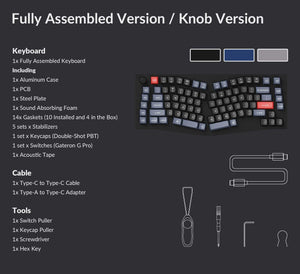 Keychron Q10 Aluminum Mechanical Keyboard Knob RGB QMK HotSwap 89-keys 75% Alice ANSI Layout