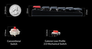Keycrhon K5 Pro RGB Low Profile HotSwap QMK/VIA Wireless Mechanical Keyboard 108-keys 100% ANSI Layout