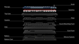 Keychron Q1 Pro Knob RGB HotSwap QMK/VIA ALU Wireless Mechanical Keyboard  82-keys 75% ANSI Layout
