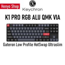 Load image into Gallery viewer, Keychron K1 Pro RGB ALU Low Profile HotSwap QMK/VIA Wireless Mechanical Keyboard 87-keys 80% TKL ANSI Layout

