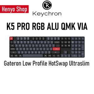 Keycrhon K5 Pro RGB Low Profile HotSwap QMK/VIA Wireless Mechanical Keyboard 108-keys 100% ANSI Layout