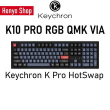 Load image into Gallery viewer, Keychron K10 Pro RGB HotSwap QMK/VIA Wireless Mechanical Keyboard 108-keys 100% ANSI Layout
