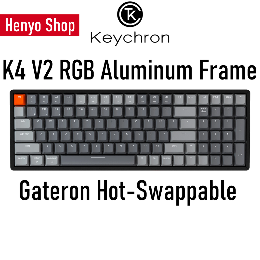 Keychron K4v2 RGB Aluminum Frame HotSwap Wireless Mechanical Keyboard