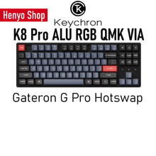 Load image into Gallery viewer, Keychron K8 Pro QMK Wireless Mechanical Keyboard RGB ALU HotSwap 87-keys TKL 80% ANSI Layout
