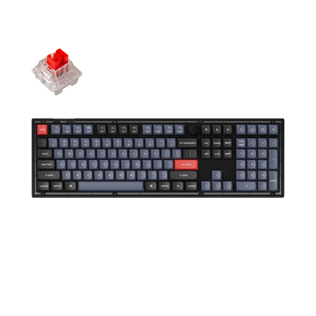 Keychron V6 Knob RGB QMK Mechanical Keyboard HotSwap 108-keys 104% ANSI Layout