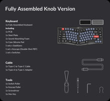 Load image into Gallery viewer, Keychron V10 Knob QMK VIA RGB Mechanical Keyboard HotSwap 78-keys 75% Alice Layout
