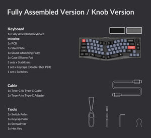 Keychron V8 Knob QMK VIA RGB Mechanical Keyboard HotSwap 68-keys 65% Alice Layout