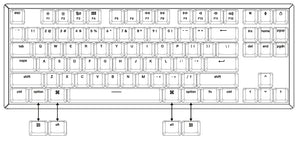 Keychron K8  Non-Backlight Aluminum Frame Wireless Mechanical Keyboard 87-keys TKL Layout