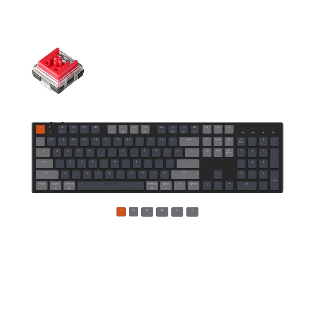 Keychron K5 Wireless Mechanical Keyboard RGB/WBL Hotswap 104 keys Full Layout