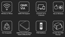Load image into Gallery viewer, Keychron K8 Pro QMK Wireless Mechanical Keyboard RGB ALU HotSwap 87-keys TKL 80% ANSI Layout
