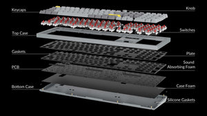 Keychron Q6 Aluminum Mechanical Keyboard Knob RGB QMK HotSwap 108-keys 104% ANSI Layout