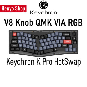 Keychron V8 Knob QMK VIA RGB Mechanical Keyboard HotSwap 68-keys 65% Alice Layout