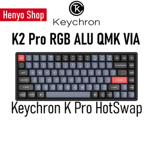 Keychron K2 Pro QMK VIA RGB ALU Wireless Mechanical Keyboard  HotSwap 84-keys 75% ANSI Layout