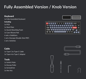Keychron V2 Knob RGB QMK Mechanical Keyboard HotSwap 67-keys 65% ANSI Layout
