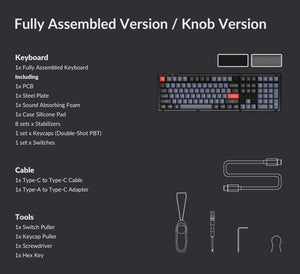Keychron V6 Knob RGB QMK Mechanical Keyboard HotSwap 108-keys 104% ANSI Layout